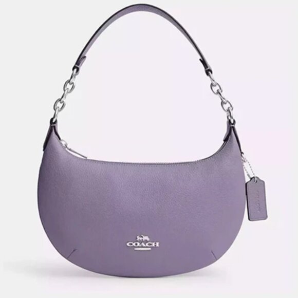 NWT Coach Medium Payton Hobo Leather Handbag in Light Violet - Picture 5 of 6